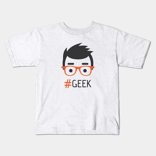 Hashtag Geek Kids T-Shirt by marcusmattingly
